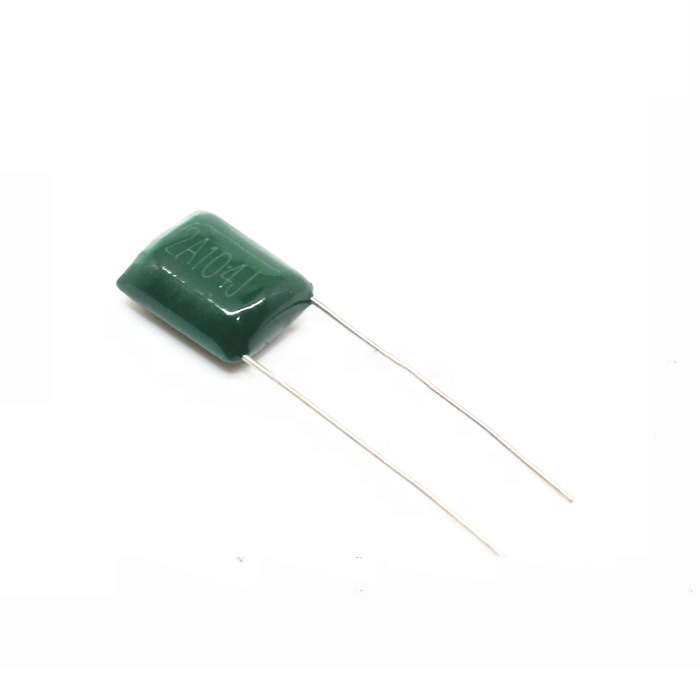DC 100V 0,1 мкФ полиэстровой пленки 2A104J конденсатор с алюминиевой крышкой, 0,5