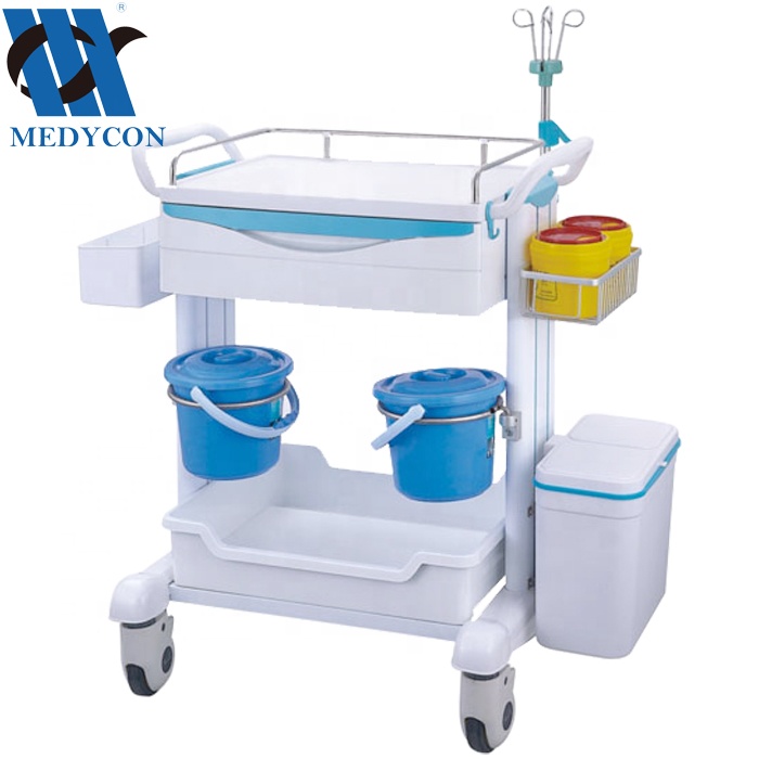 MDK-BDT8150 Больничная ABS переносная функциональная медицинская мебель тележка для скорой помощи