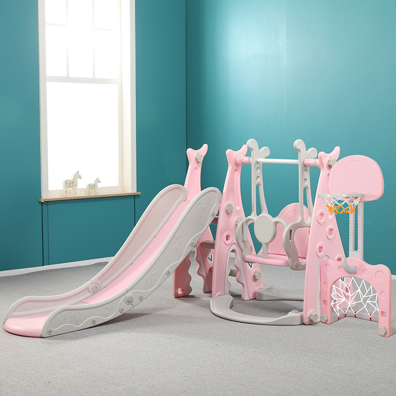 Slide and Swing Set Ball Indoor Playground Equipment Combination Plastic Kindergarten for Kids Children plastic slide