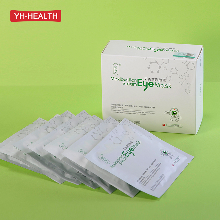 YH-HEALTH оптовая продажа прижигания мокса Паровая маска для глаз полынь для снятия усталости глаз маска для сна