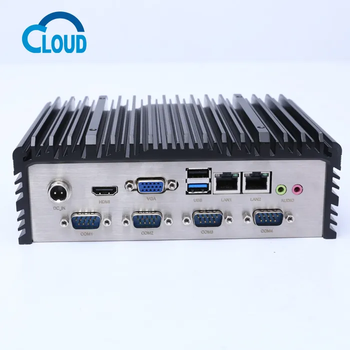 J1900 CPU Industrial Fanless PC Embedded Computer J1900 Quad Core 2* Intel I211 Lan Onboard 4GB DDR3 Stock 2 Years HD-MI+VGA