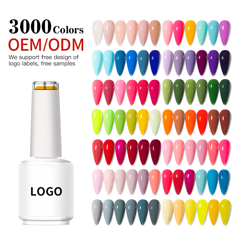 Professional gel Nail Supplies soak off 3000 colours gel nail polish OEM Custom Private label uv/led gel polish for nail salon