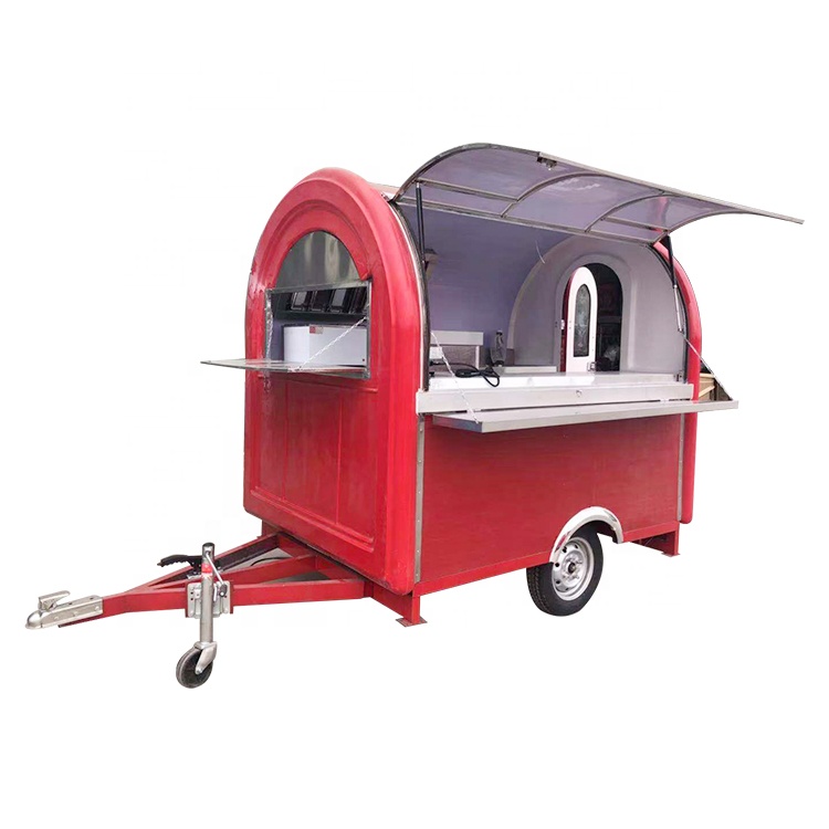 YANZHIMEI Food Truck Trailer Fast Food Trailer Concession Food Trailer Hot Dog Cart For Sale
