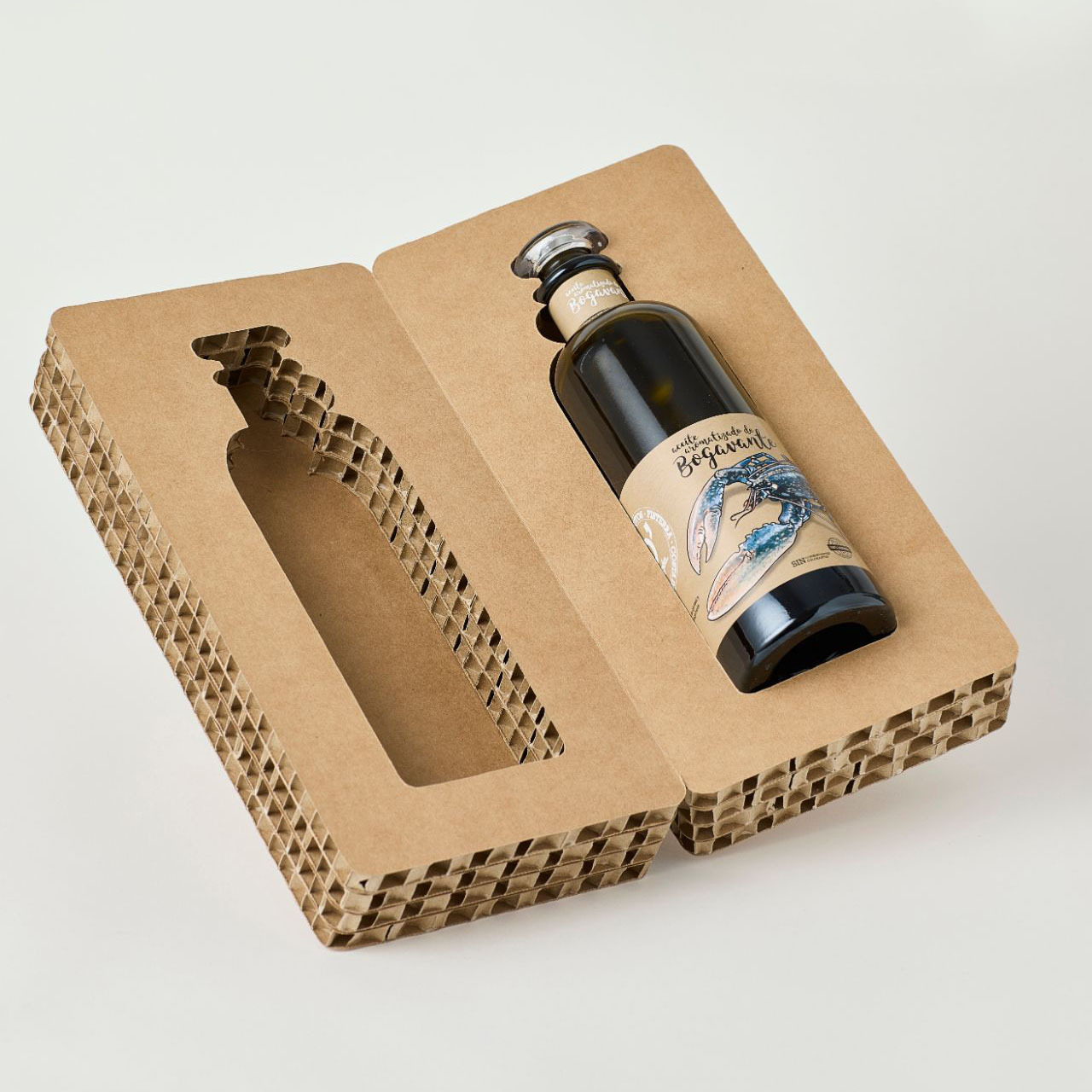 eco friendly rigid fragile honeycomb corrugated paper packaging boxes protective insert paper cardboard for glass bottle