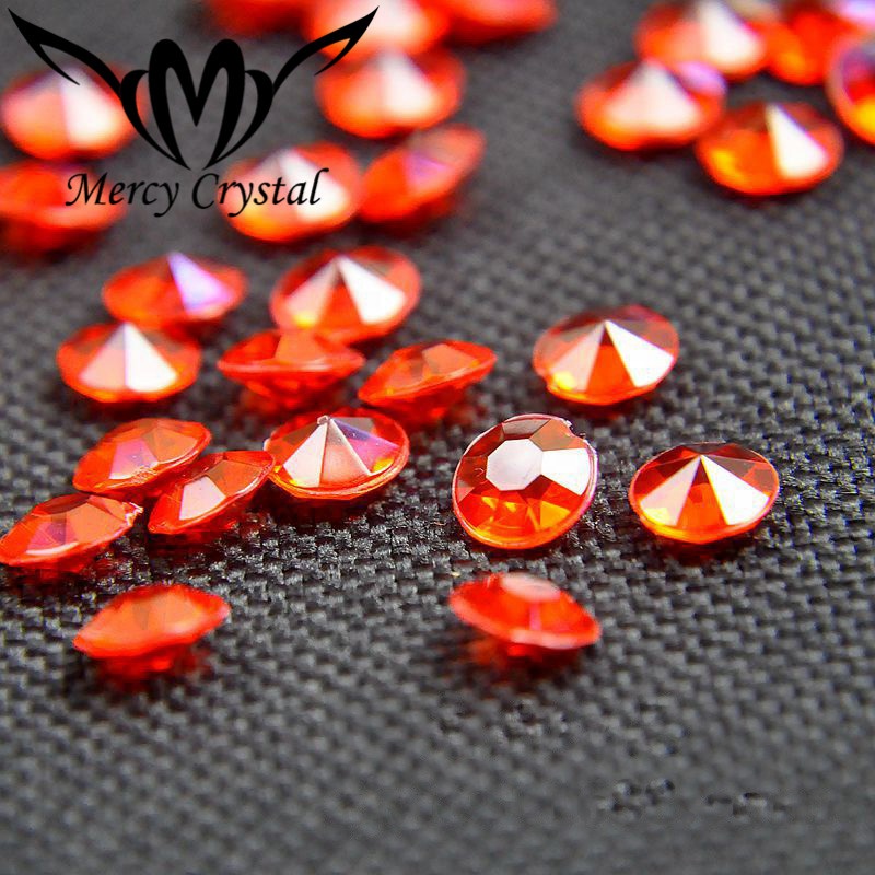 8mm 2000pcs Orange Acrylic Diamond Table Diamond Confetti for Wedding Party Confetti Decoration