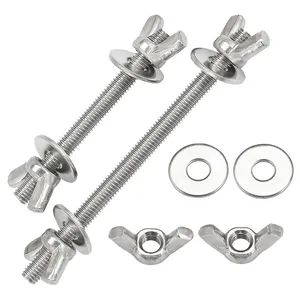 304 stainless steel wall threading screw pair threading rod extension bolt screw butterfly hand nut set M3-M12