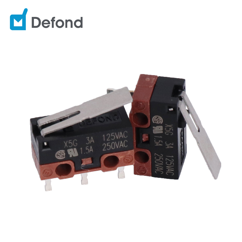 Мгновенный микропереключатель Defond DMG-1203-CA-AAA11-02 черный/красный корпус концевого выключателя