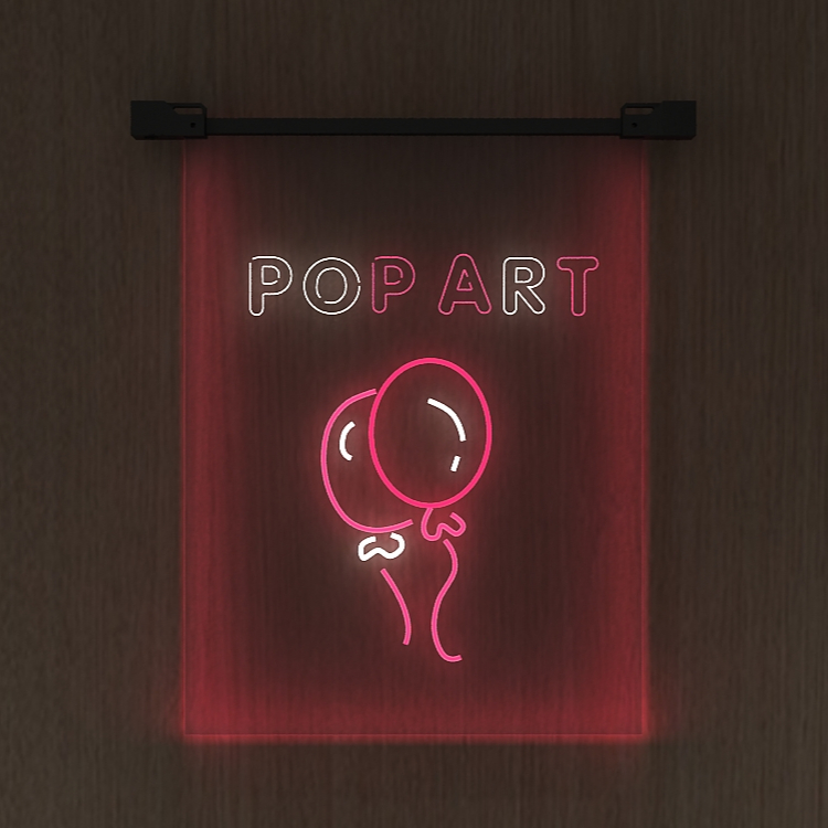 Custom Bar Sign Slogan Balloon POP ART Words Dual Color Neon-Like LED Sign Room Decoration Bar Gift