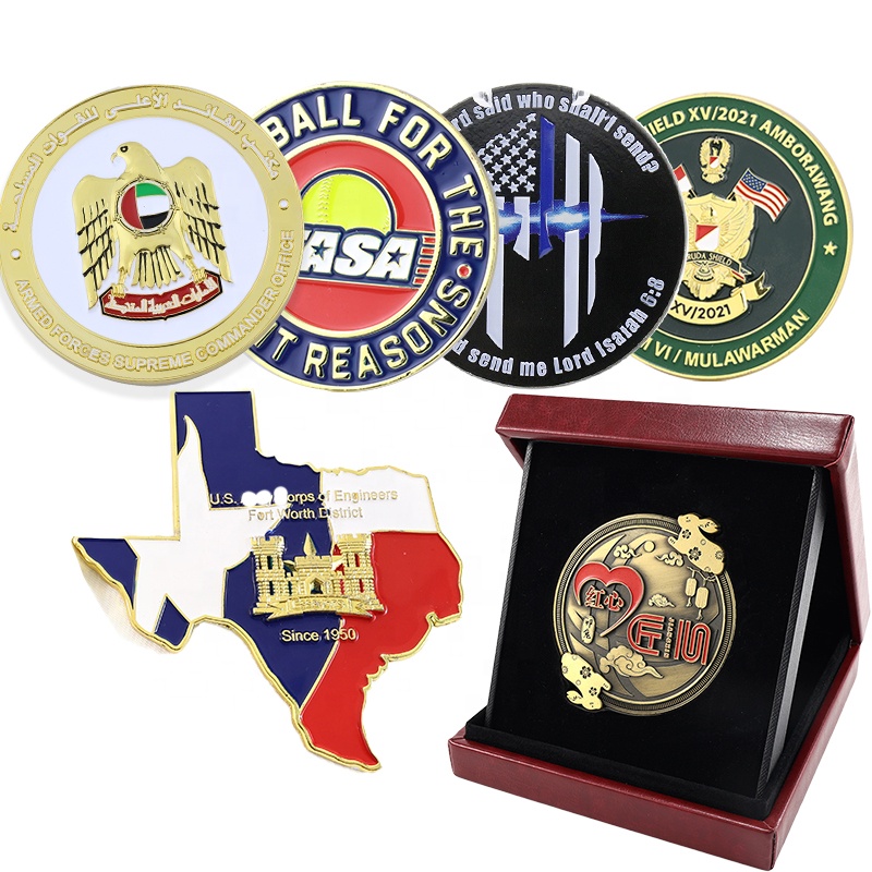 Custom Made 3D Zinc Alloy Brass coin Metal Enamel Gold Silver Metal Souvenir Coins Challenge Coins