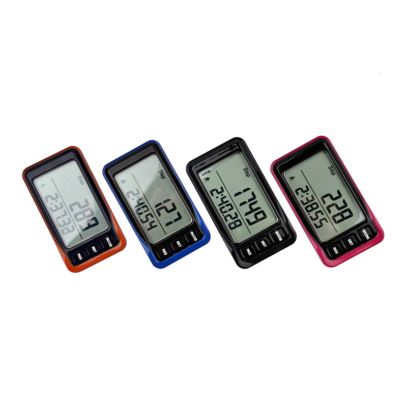 Waterproof Walking Steps Counter 3D Black Pedometer