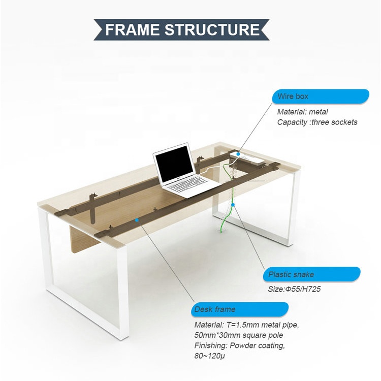 Simple Office Table Mahogany Executive Desk Modern Office Furniture Manager Desk