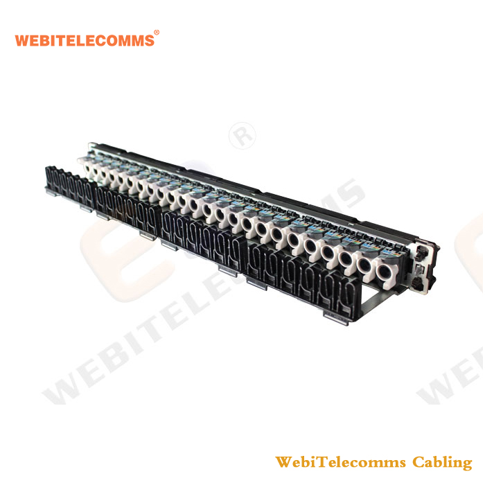 19 ''4x6 UTP Cat6 патч-панель 24 портов Rackmout с красочными Keytones