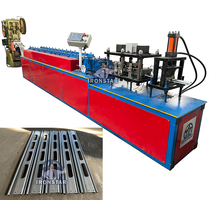 Full Automatic Press Machinery For Light Steel Metal Garage Door Slats Roll Forming Machine