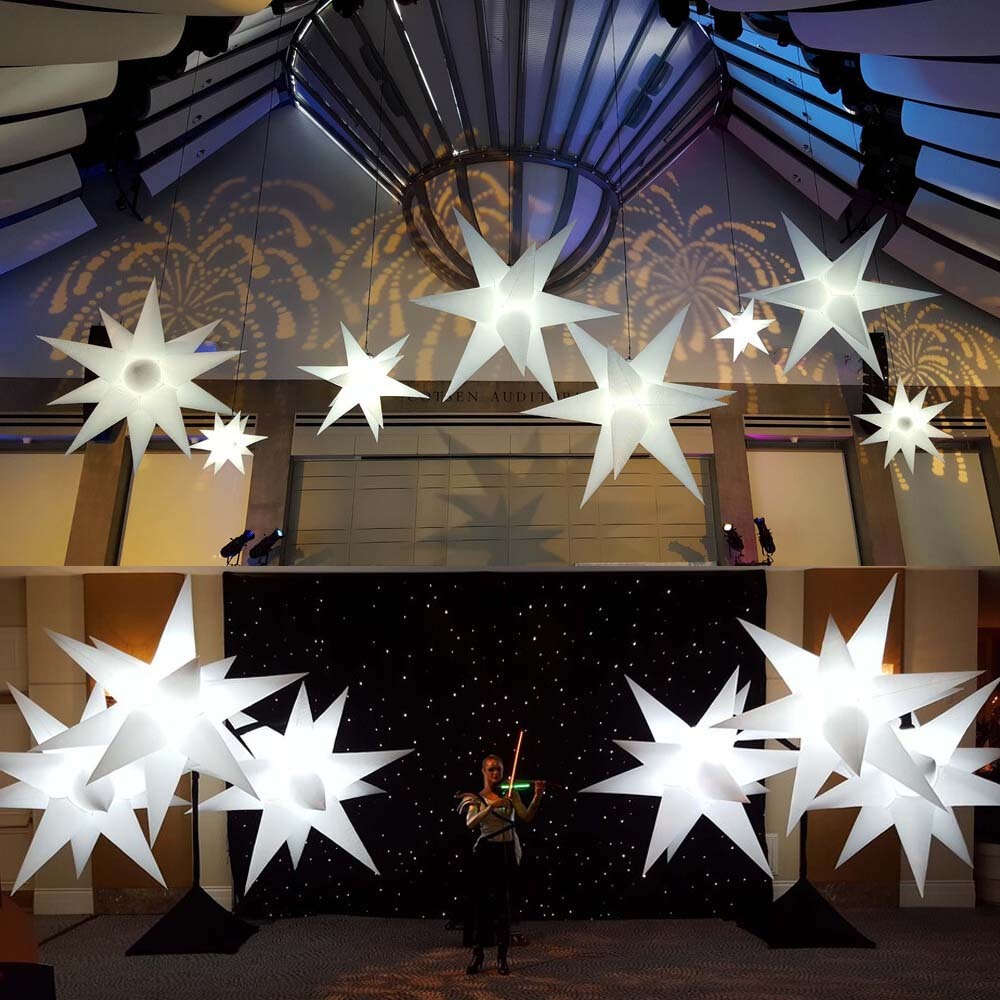 Inflatable star props led decorate children's amusement park party shopping mall theme event luminous background lighting
