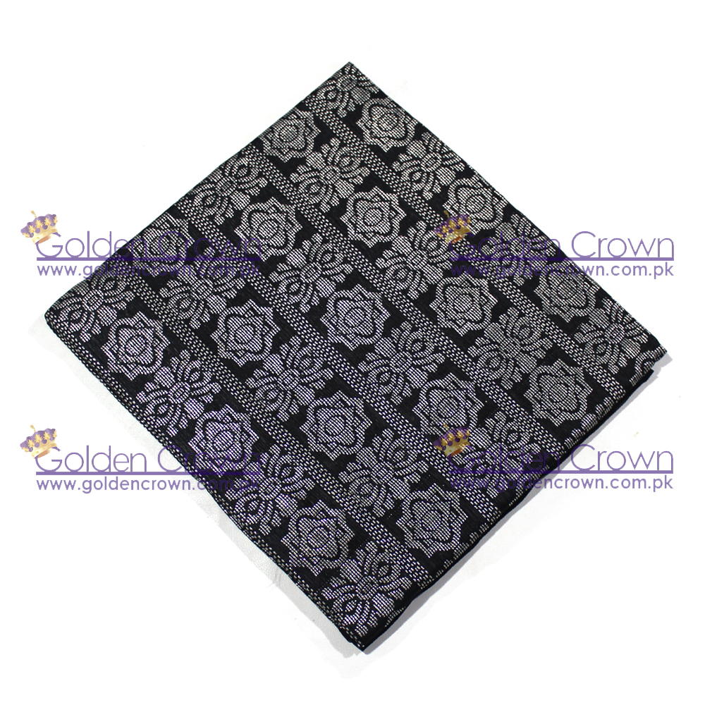 Малайзия Sampin Songket ткань черный и серебристый