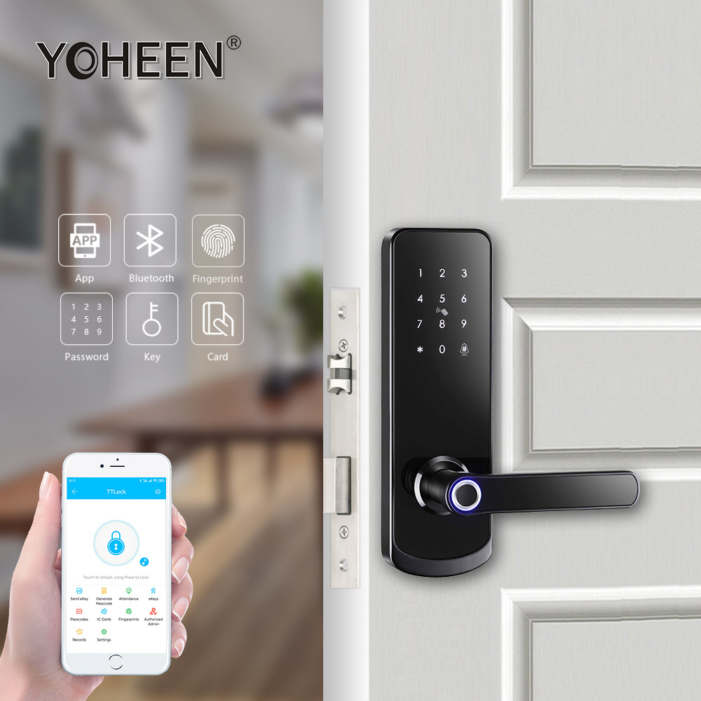Хит продаж, электронный смарт-замок TTlock с поддержкой Bluetooth, Wi-Fi, управление через приложение, поддержка amazon alexa