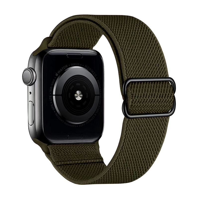 Эластичный нейлоновый ремешок для соло с Apple Watch 38 40 мм, регулируемый эластичный плетеный спортивный эластичный ремешок с iWatch 6 5 4 SE