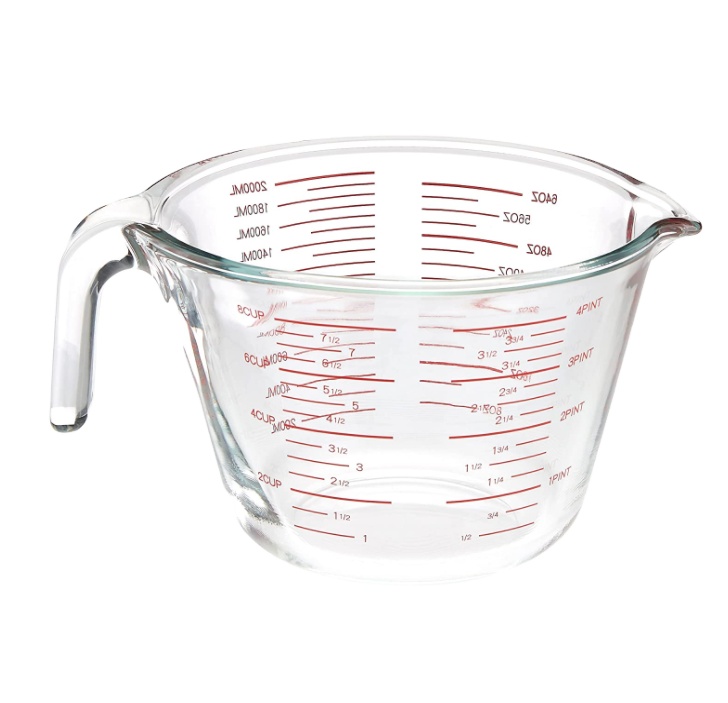 Amazon Hot Selling Commercial Glass Measuring Cup, 8 Cup Capacity (2 Liters)