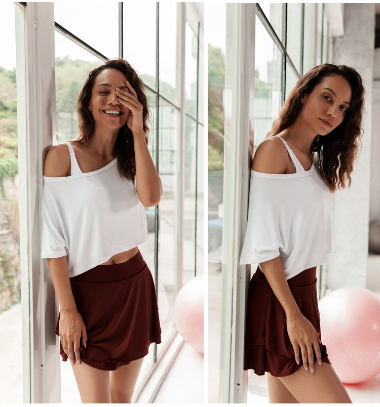 Custom High Waist Tennis Skirts With Shorts Sportswear Fitness Yoga Shorts With Pockets Tennis Skirts