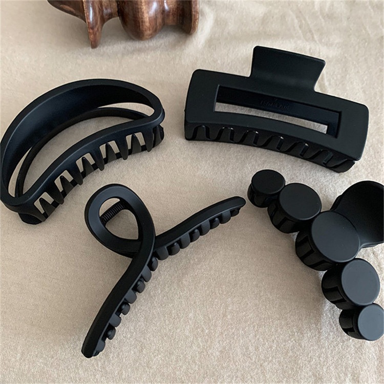 Frosting Black Butterfly Hair Clips Korean Women Girls Jewelry Accessories Jaw Clips Geometric Hairs Clamps