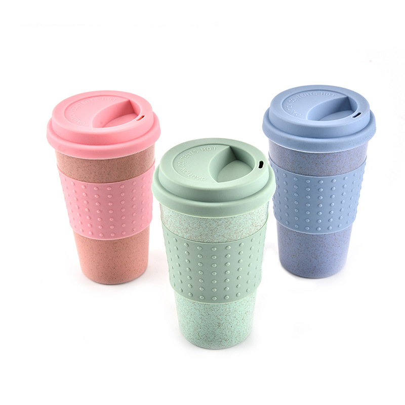 Seaygift Best продвижение подарок BPA БЕСПЛАТНО Экологичные натуральный пшеничной соломы портативный кофе кружки чашки логотип