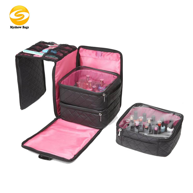 Cosmetic Storage bag Bottles Holder Case Perfume Travel Nail Polish Organizer,large capacity nail polish travel bags