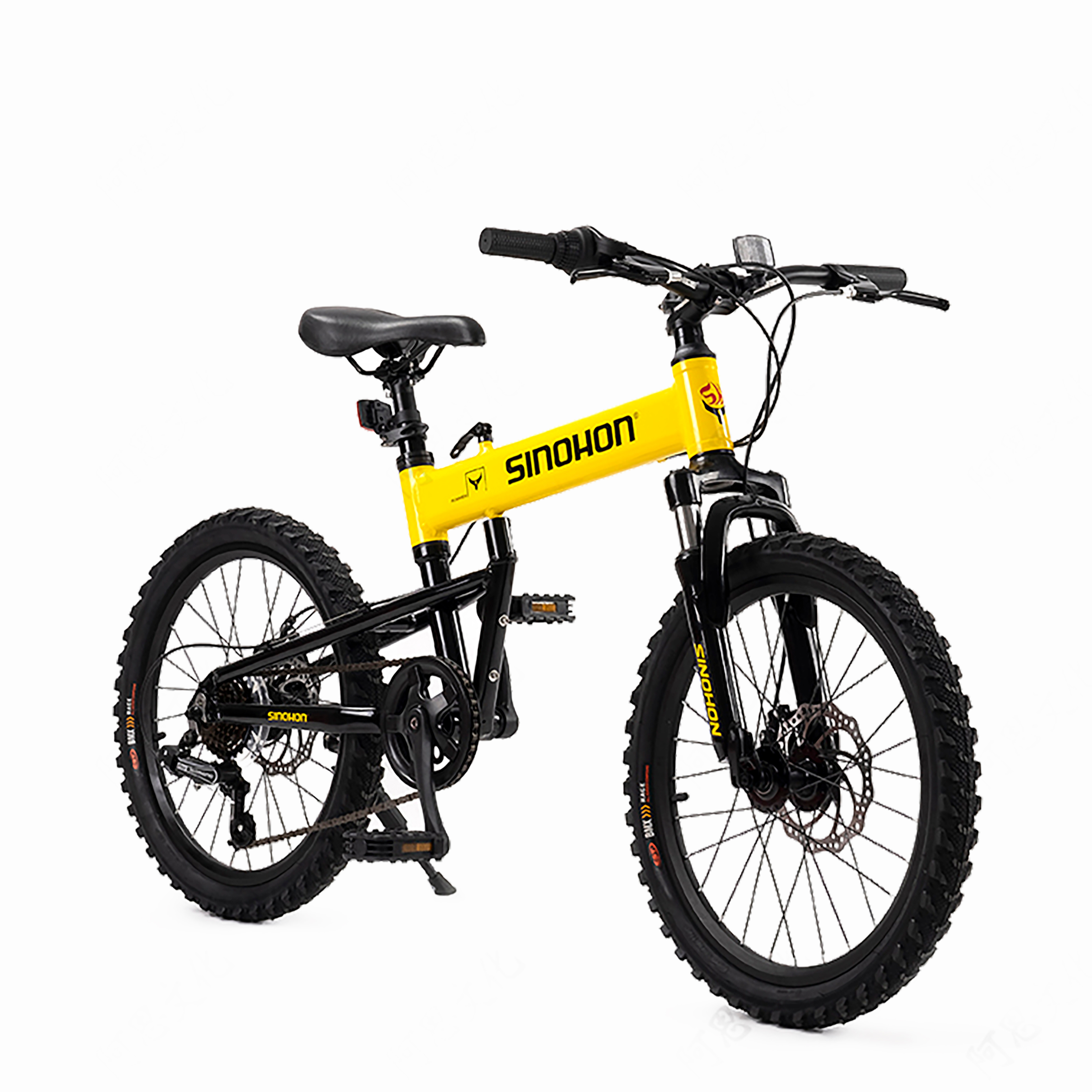 New design Yellow color teenager Portable Folding Mountain bike with alloy frame