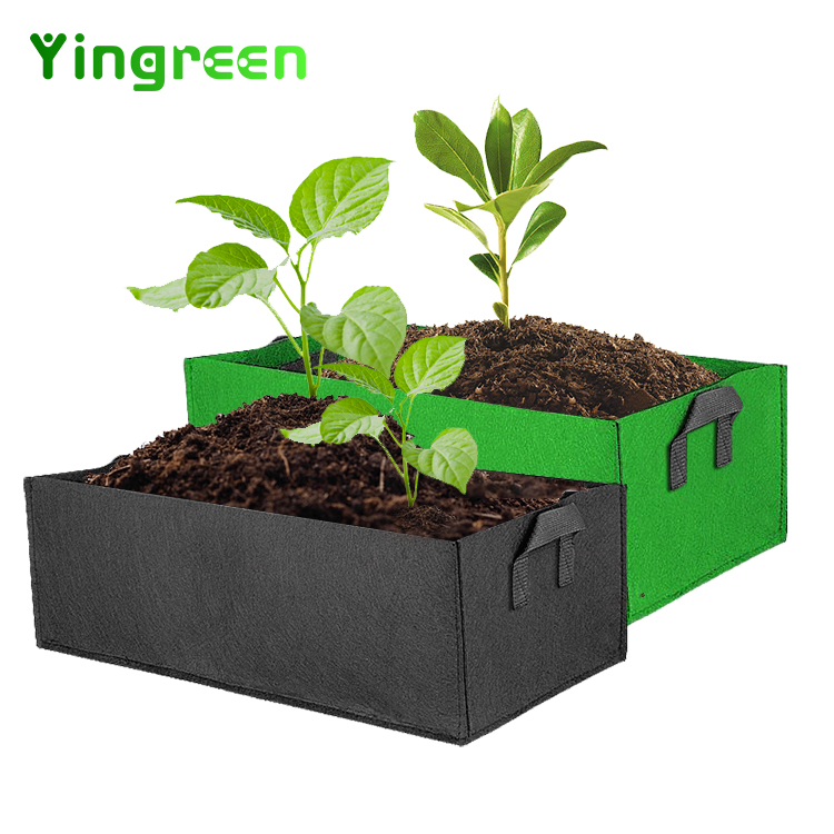 Portable Handle 7 8 10 30 Gallon Square Garden Potato Flower Container Non Woven Fabrics Pots Plant Grow Bags