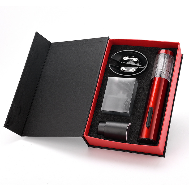 EE078 ABS Electric Wine Opener Set Foil Cutter Pouring Spout Battery Operated Wine Corkscrew Opener Automatic Wine Corkscrew Set