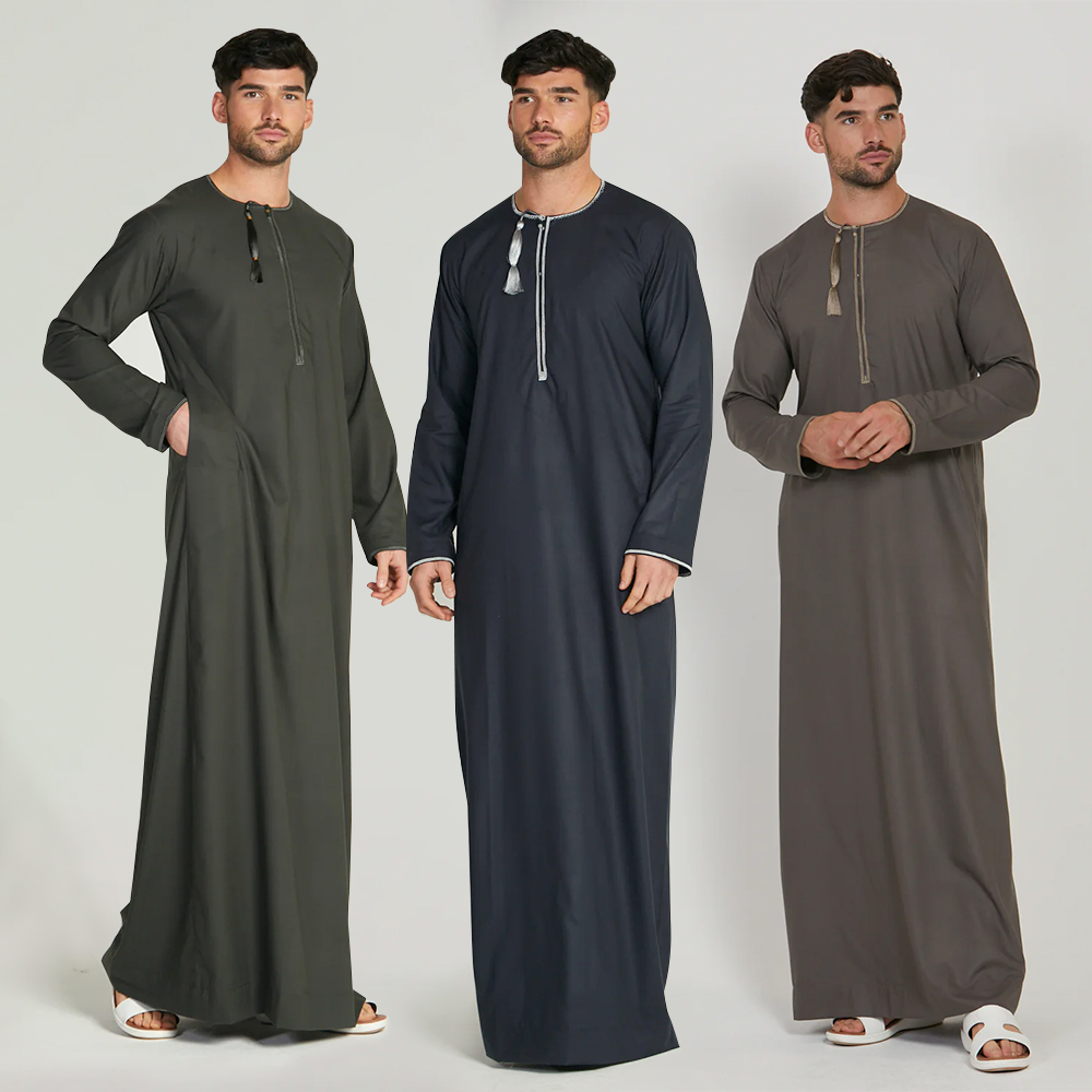 Muslim manufacturer custom saudi arabic thobe high quality premium thobe men muslim