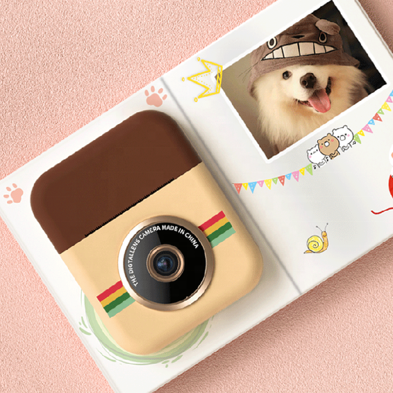 Children toy 1200mAh christmas gift photo video head sticker instant print kids camera colour