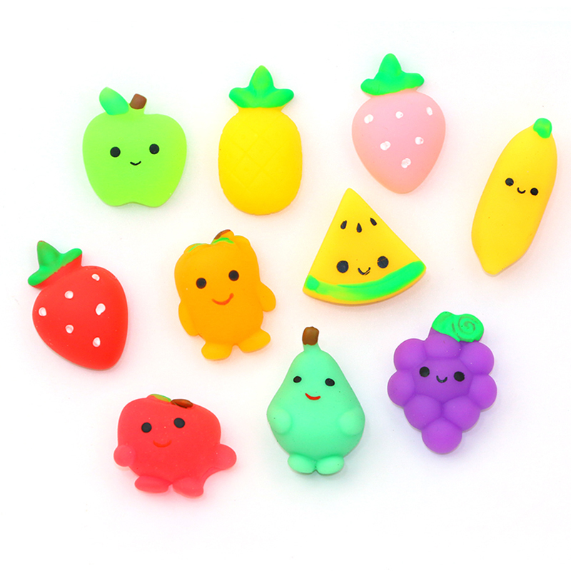 Manufacturer Wholesale Eco-friendly Mini Fruit Stress Relief TPR Toy Colorful Mochi Squishy Toy for Kids
