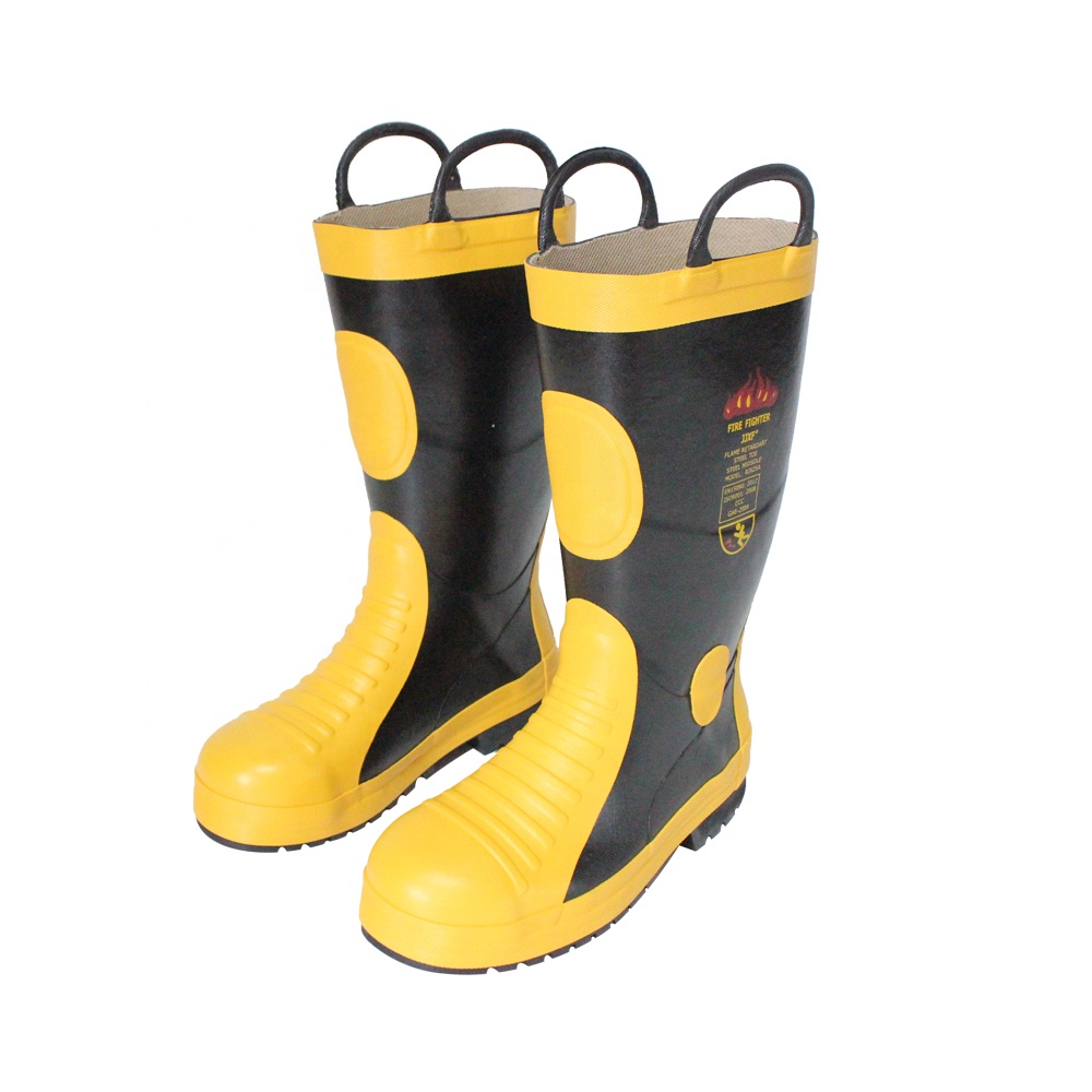 wholesale rubber fire resistant safety boots  fireproof shoes  Fire fighting boots for fireman