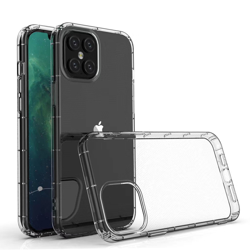 Прозрачный чехол для iPhone 12, мягкий прозрачный чехол из ТПУ для iPhone 12, задняя крышка