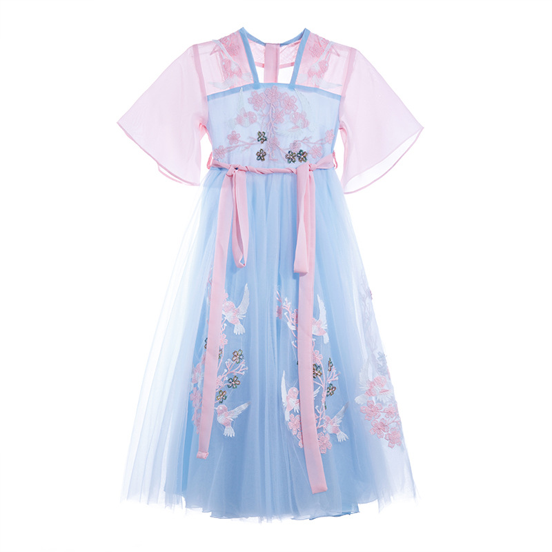 Для девочек Hanfu Tradicional Kleid малыш Anak Vestido платье в традиционном китайском стиле костюм феи для девочки платье в стиле ханьфу для детей