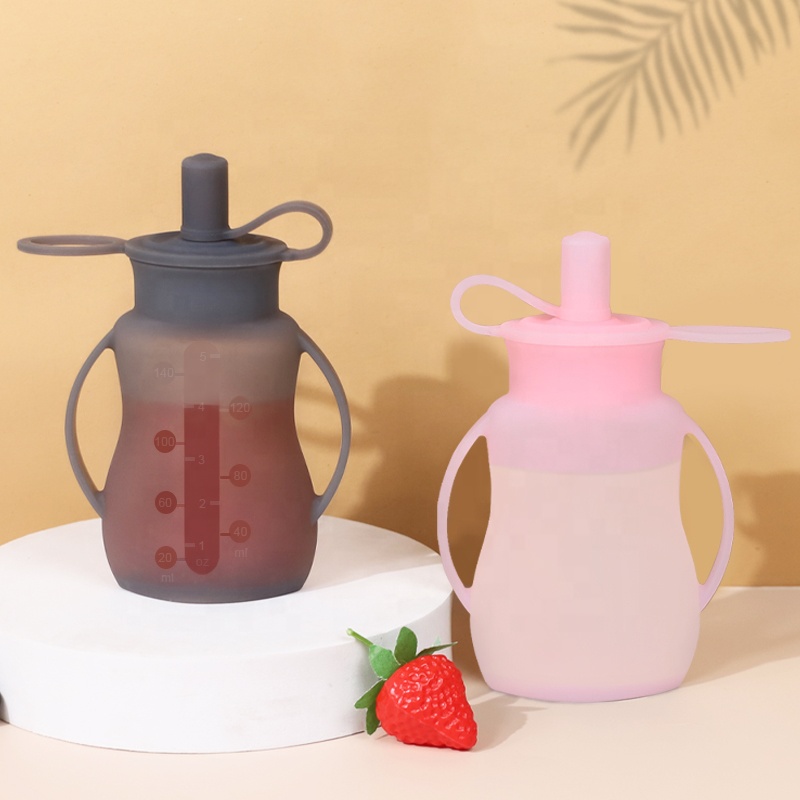 BPA Free Silicone Breast Milk Bags for Breastfeeding Baby Food Pouch Food Storage Toddler Kids Squeezable Pouch Washable Freezer