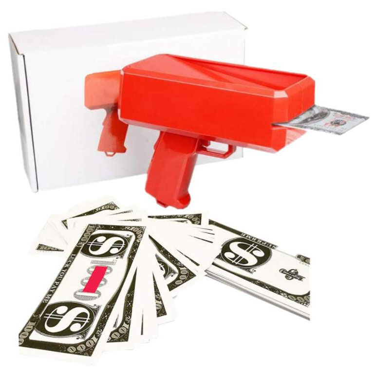 Wedding Festival Lastest Super Cash Spray Money Toy Gun Money Super Spray Gun