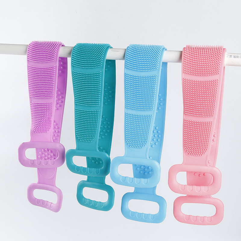 Amazon Hot Sale 80cm Extra Long Belt Bath Shower Silicone Back Body Scrubber