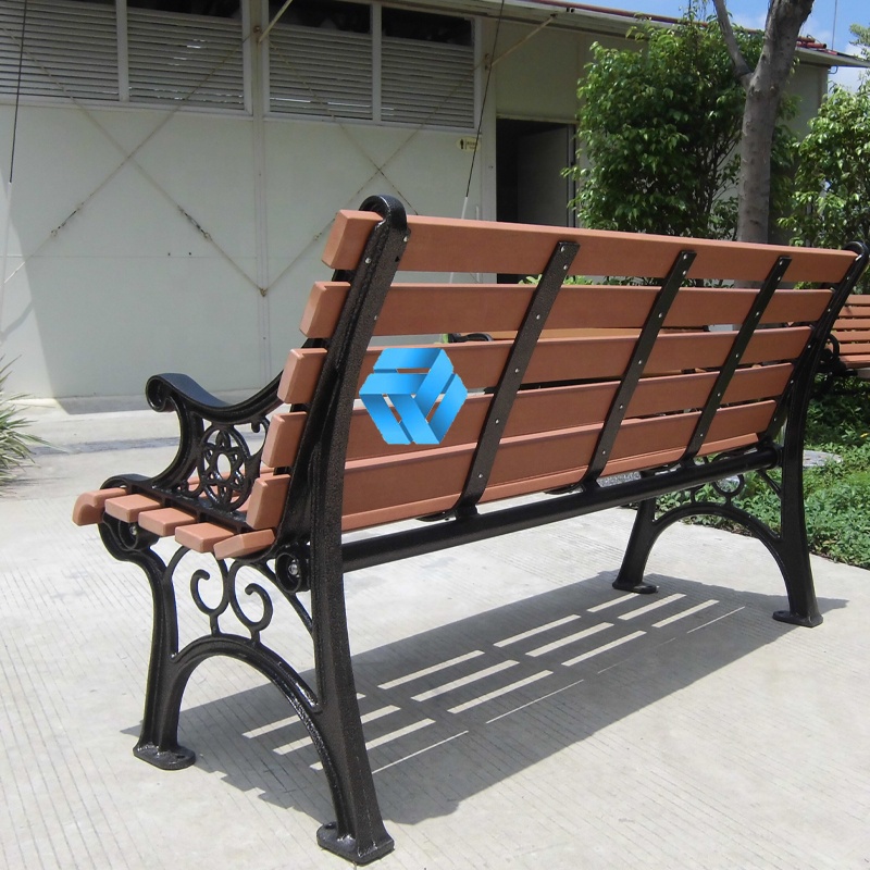 Wood Public Park Bench HDPE Composite Plastic Outdoor Furniture Modern Galvanized Steel School Furniture Led Bench for School
