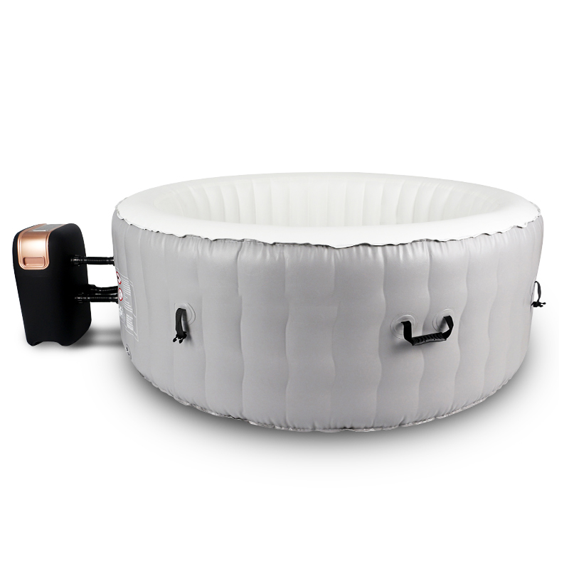 Outdoor garden luxury heat bubble massage 4 person inflatable swimming pool hot tub spa