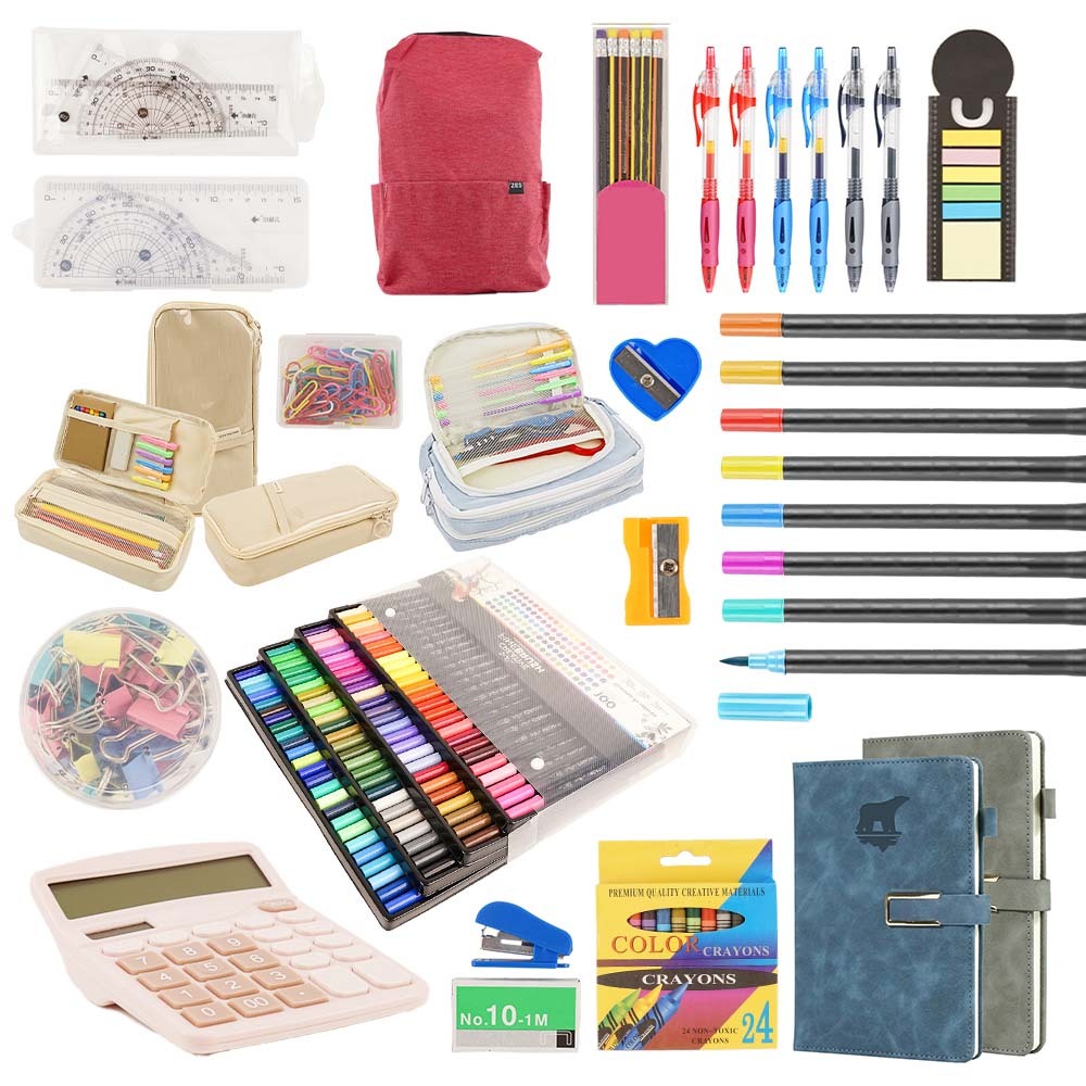 Hot Selling School Items Stationery Suppliers Set Back To School Customized High Quality Office Bts Stationery Set