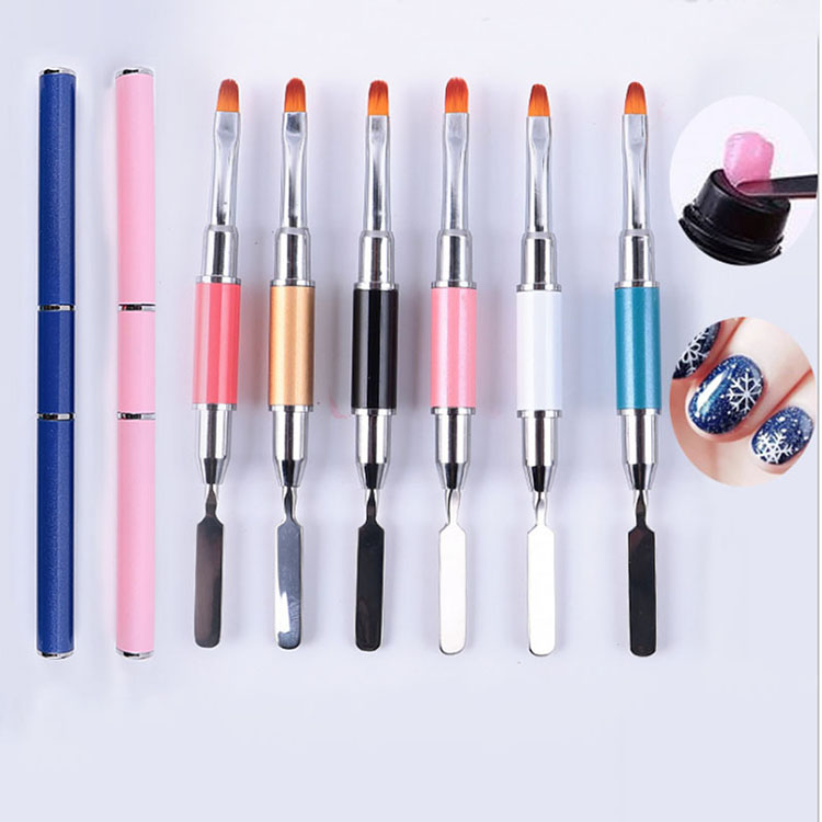 New Multifunction Double-headed Nail Art Palette Pen Extension Gel Palette Embossed Nail polish Phototherapy Pen