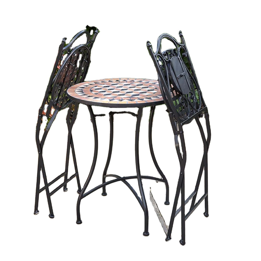 Outdoor patio set and chair Mosaic Bistro Table for outdoor garden