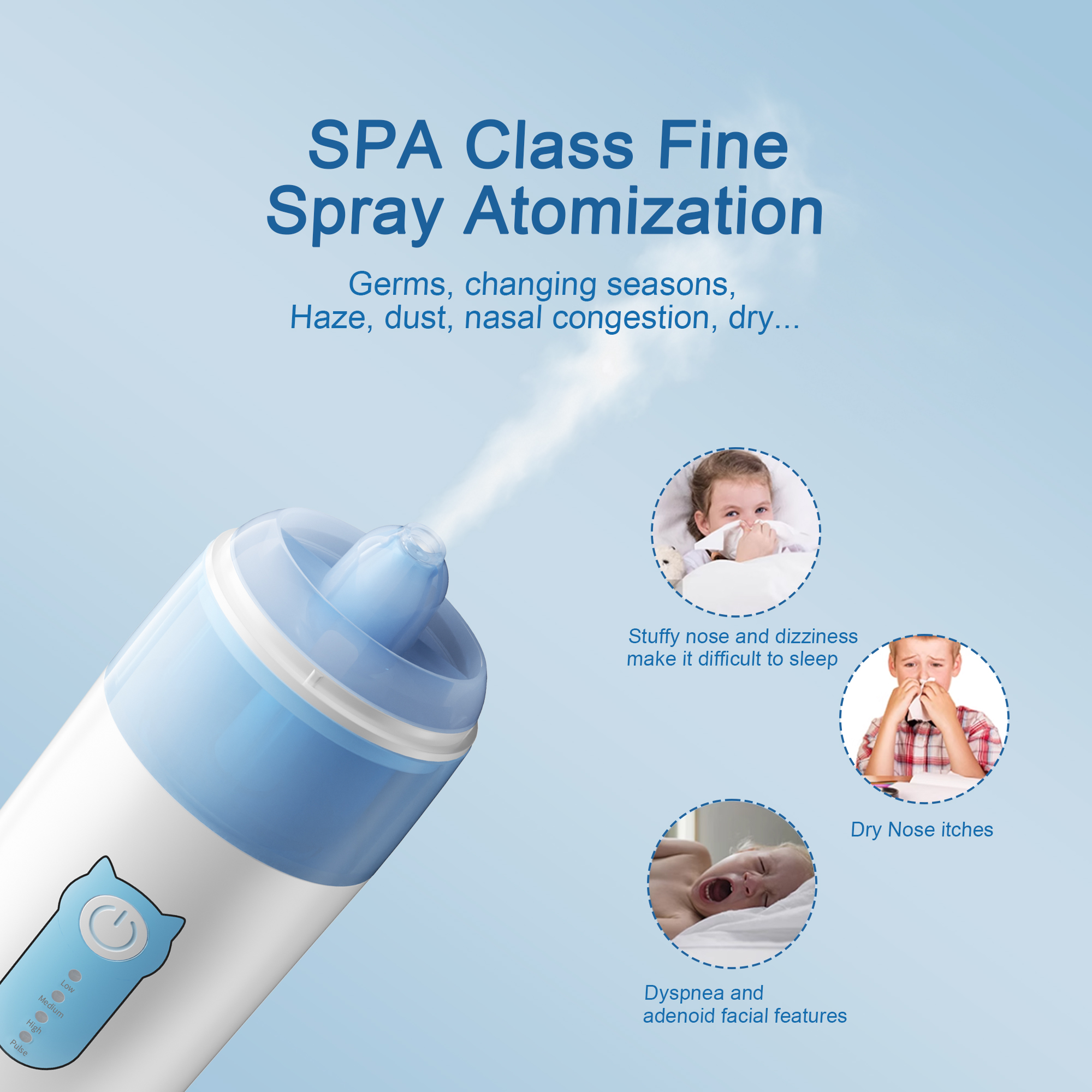 Baby Nasal Irrigator Nose Care Device Baby Nose Cleaner Children Electric Spray Nose Washer