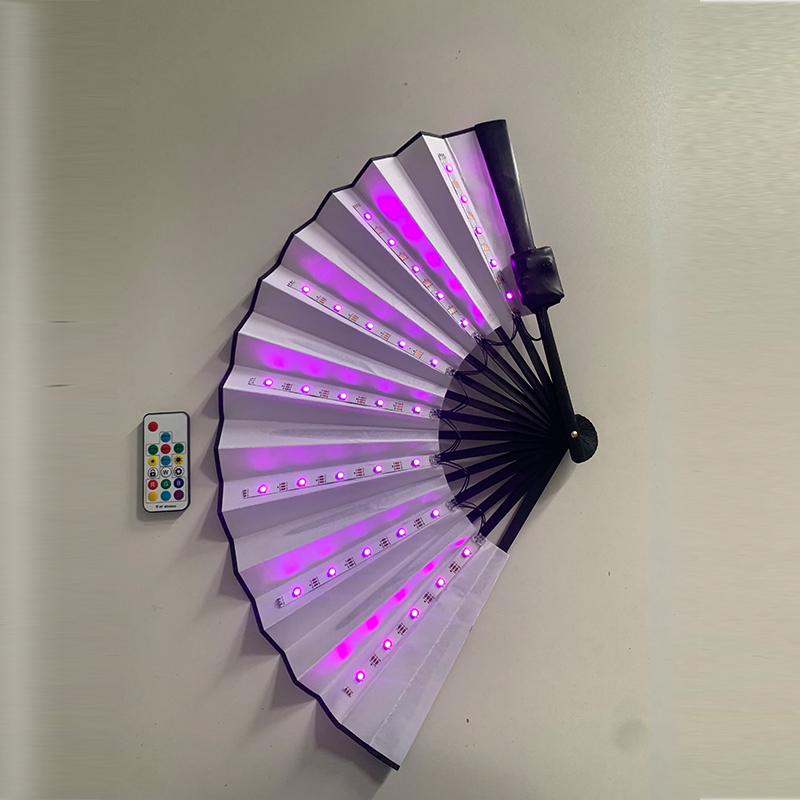 LED Newest Products Party Gift Stage Leisure Fantasy Colorful Folding Fan