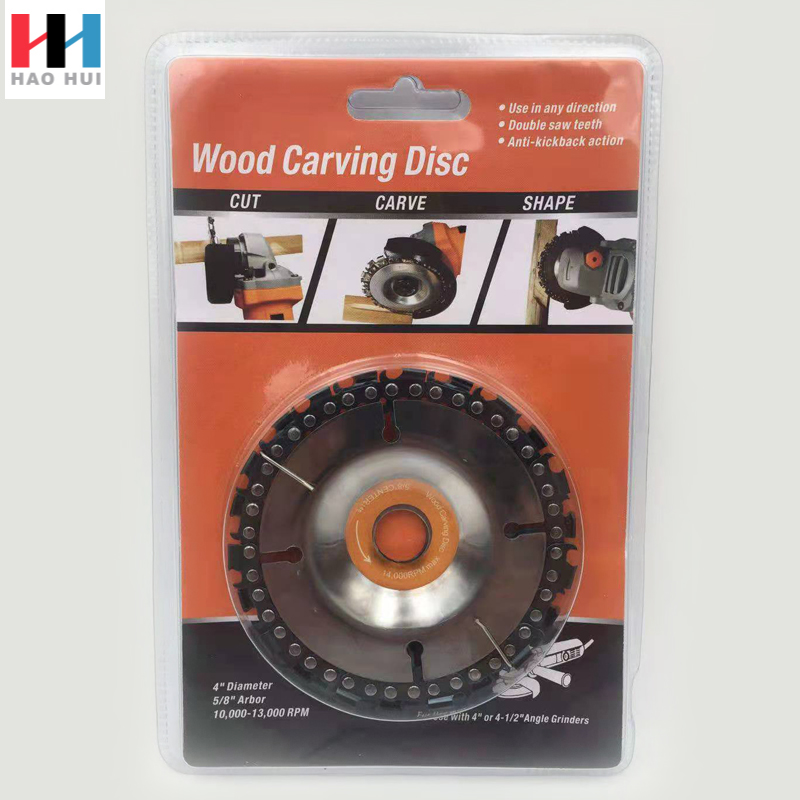4 Inch 22 Tooth 5/8" Angle Grinder Wood Carving Circular Saw Grinding Chain Disc saw blade