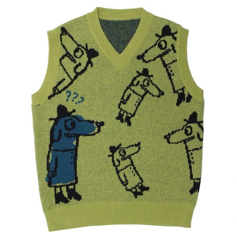 Vests Cartoon Dog Tong Really Naughty Comfortable Convenient Boys Sweater