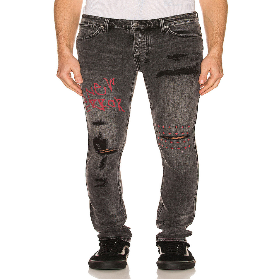 Men Casual Jeans Plus Size Pants Denim 2021 Custom Logo OEM Men Custom Logo Denim Long Men Jeans