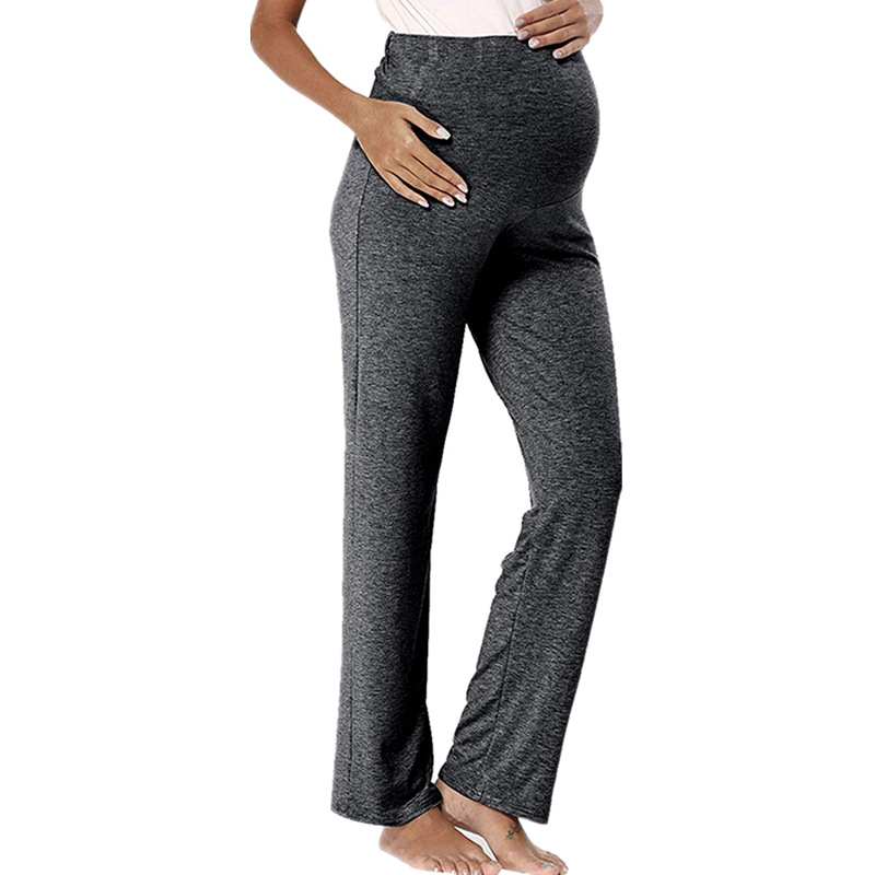 Support Customized Wholesale Pregnant Polyester Outer Wear High-Waisted Warm Maternity Cotton Leggings Maternity Yoga Pants