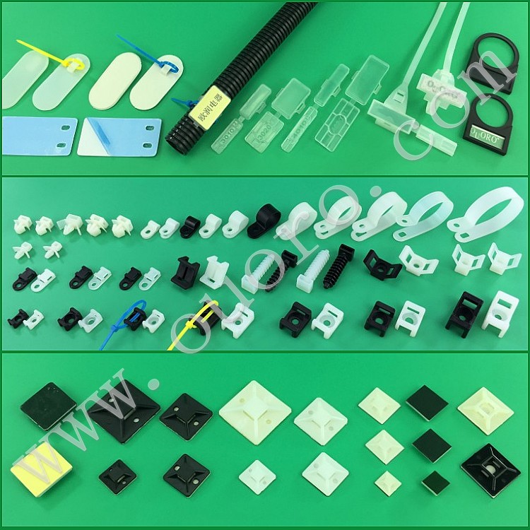 OUORO wholesale factory manufacturer nylon self adhesive cable tie mount base